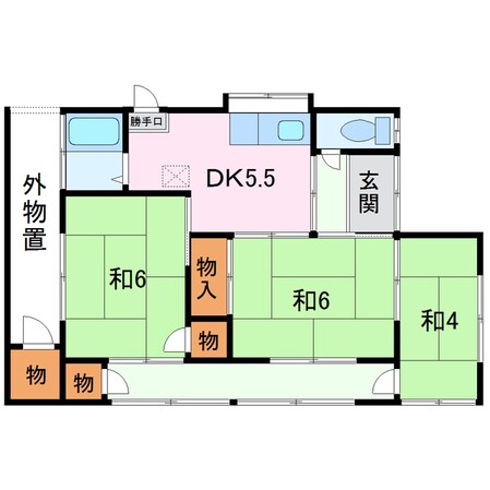 入山瀬駅 徒歩18分 0階の物件間取画像